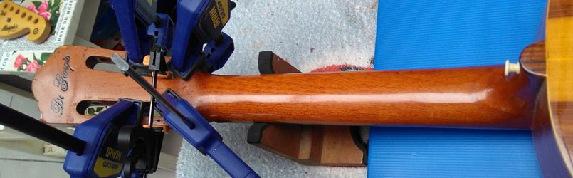 Reparo headstock violão